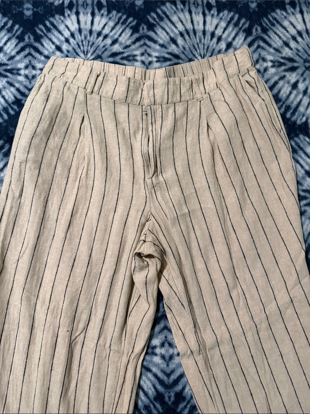 a new day Beige Pinstripe Linen-Blend women’s Chinos
